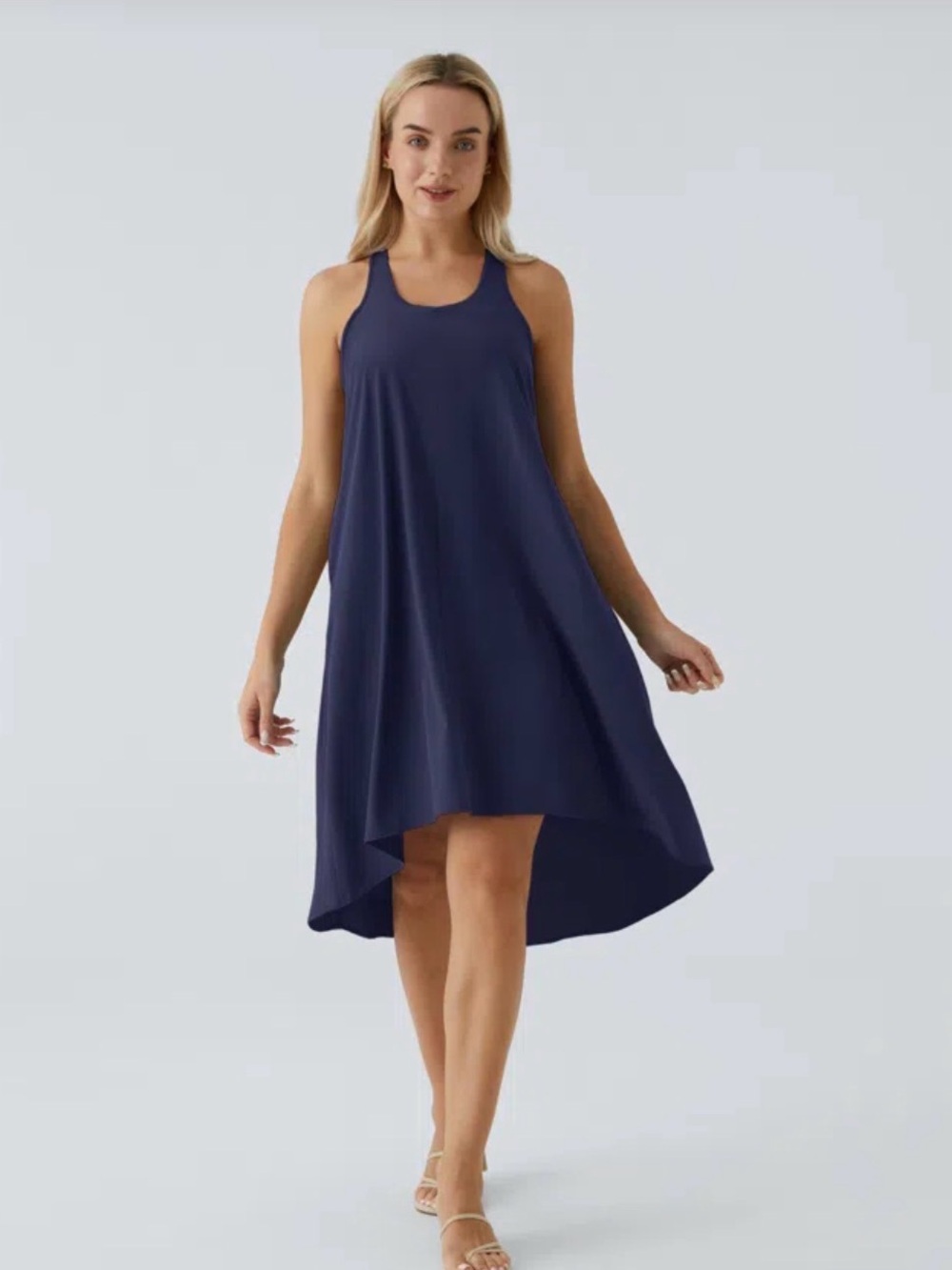 Halara Breezeful™ RacerPocket High Low Flowy Midi Quick Dry Casual Dress Sz M